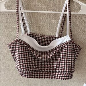 Abercrombie & Fitch Houndstooth Sports Bra YPB studioFLEX